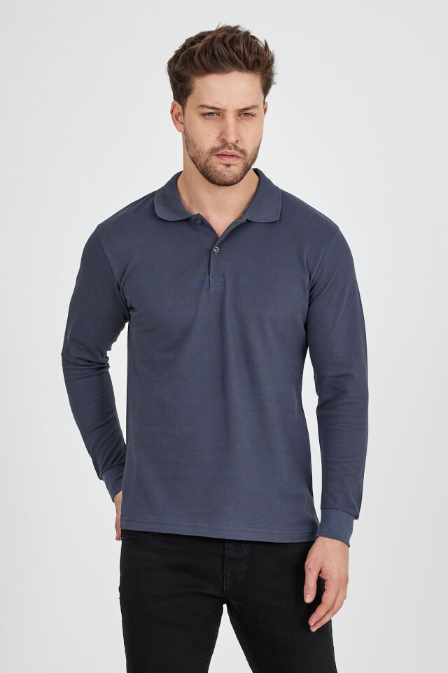 Füme Polo Uzun Kol Sweatshirt