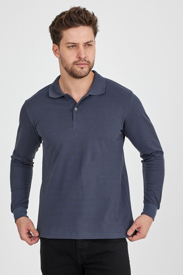 Füme Polo Uzun Kol Sweatshirt