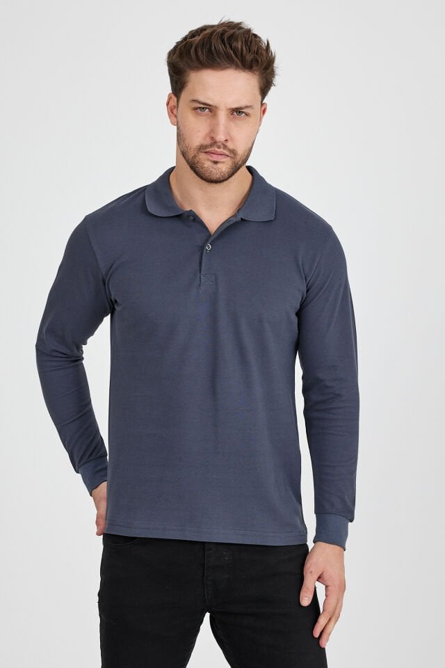 Füme Polo Uzun Kol Sweatshirt