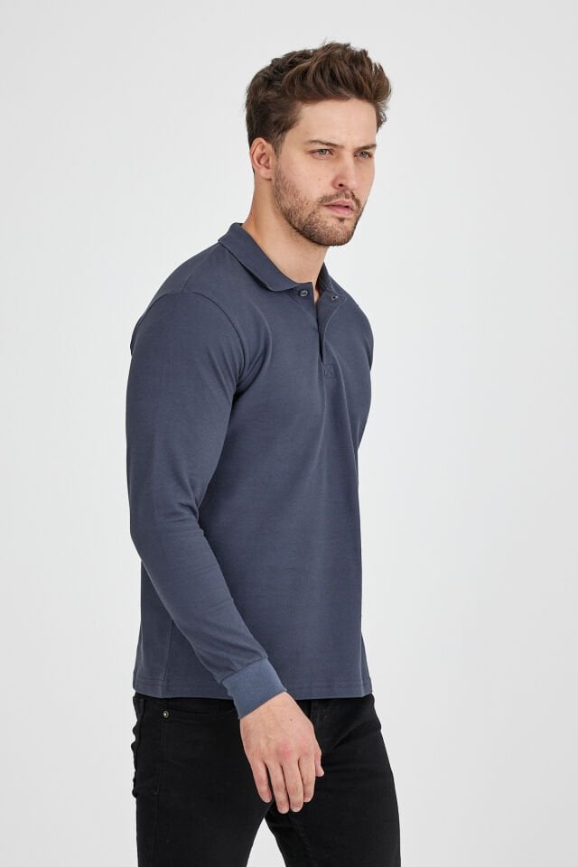 Füme Polo Uzun Kol Sweatshirt