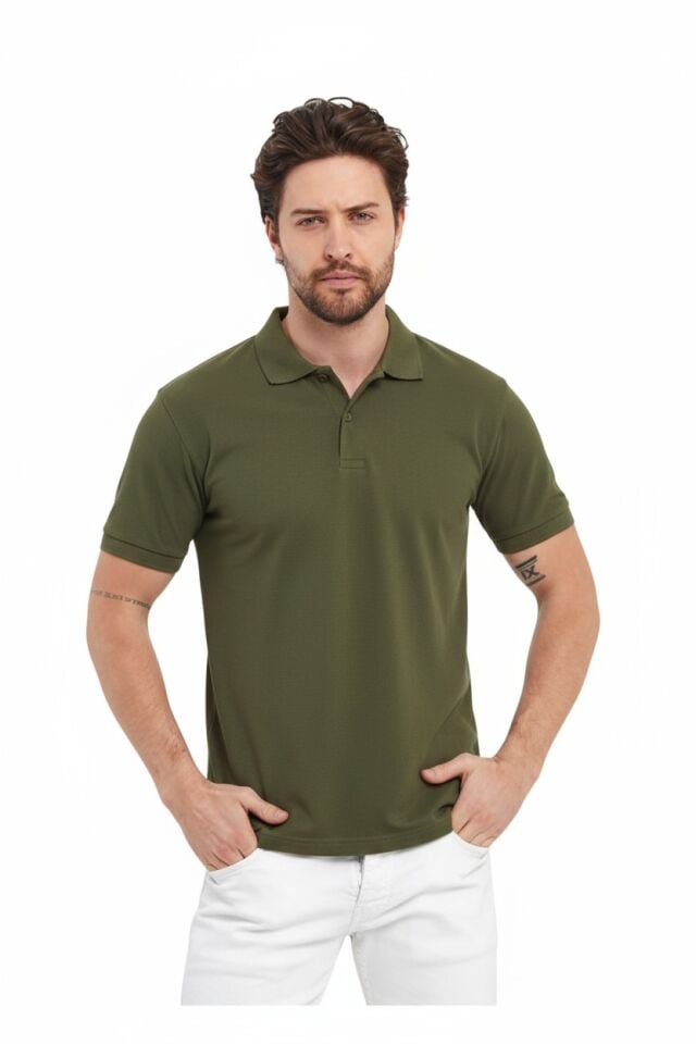 Haki Polo Yaka Tişört
