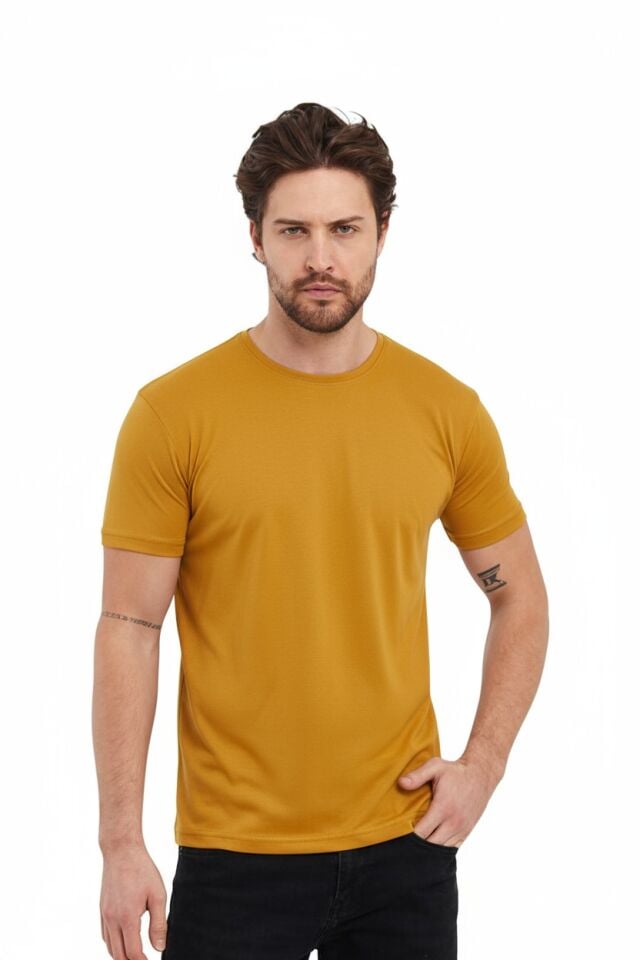 Hardal 0 Yaka  Tişört