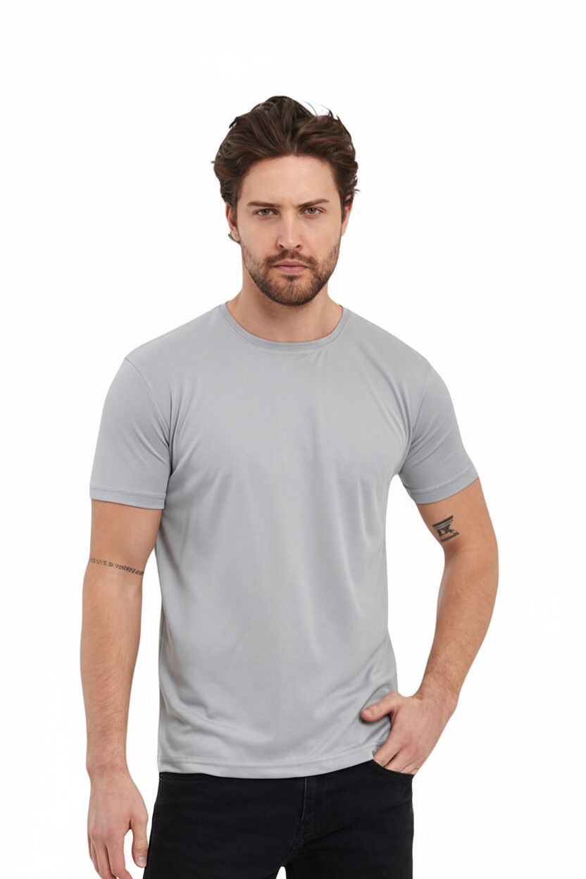 Kappa 0 Yaka Gri Tişört