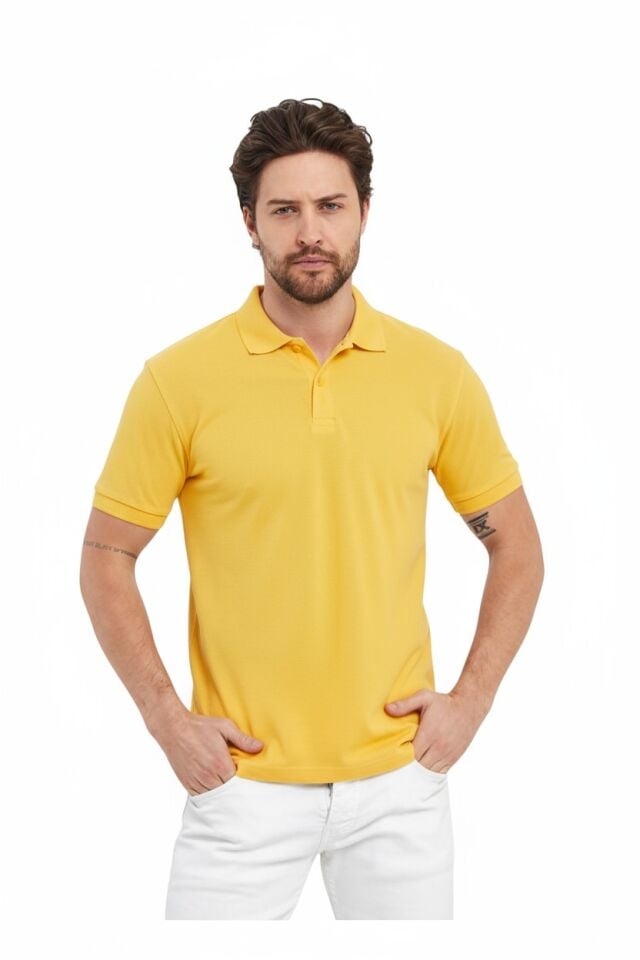 Kappa Polo Yaka Sarı Tişört