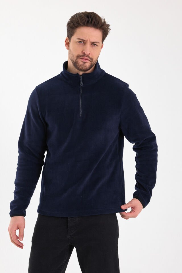 Laci Yarım Fermuarlı Polar Sweatshirt