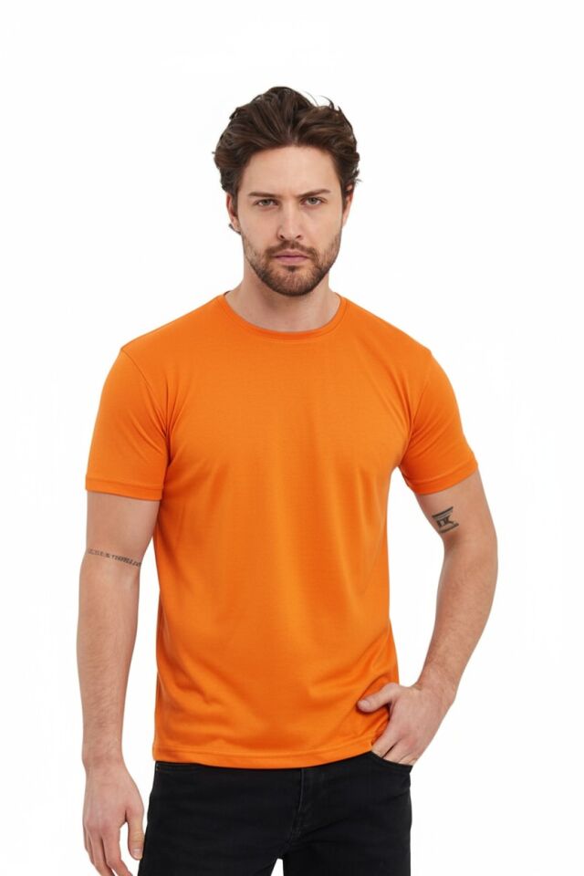 Turuncu 0 Yaka  Tişört