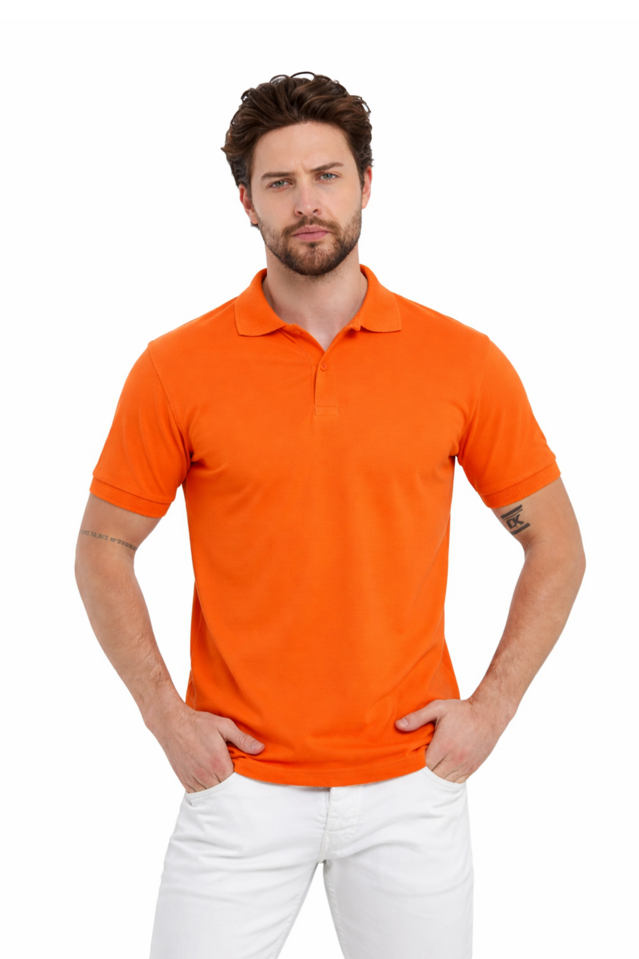 Turuncu Polo Yaka Tişört